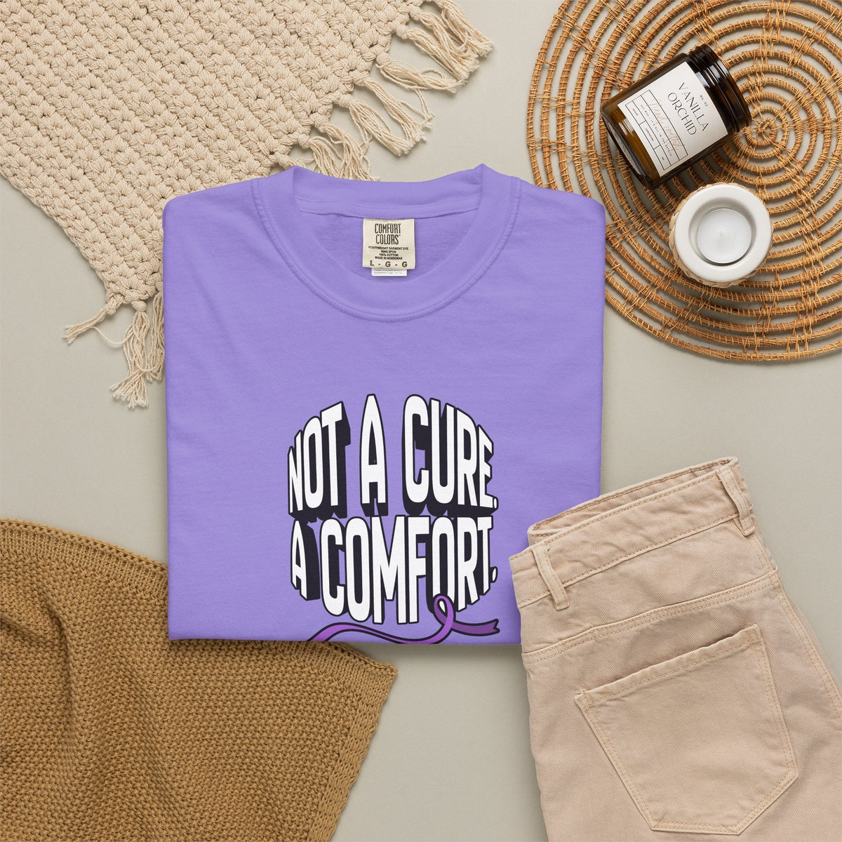 Not a Cure, a Comfort Garment-Dyed T-Shirt - Clothing, Unisex, T-Shirts - EpiAl's Shop