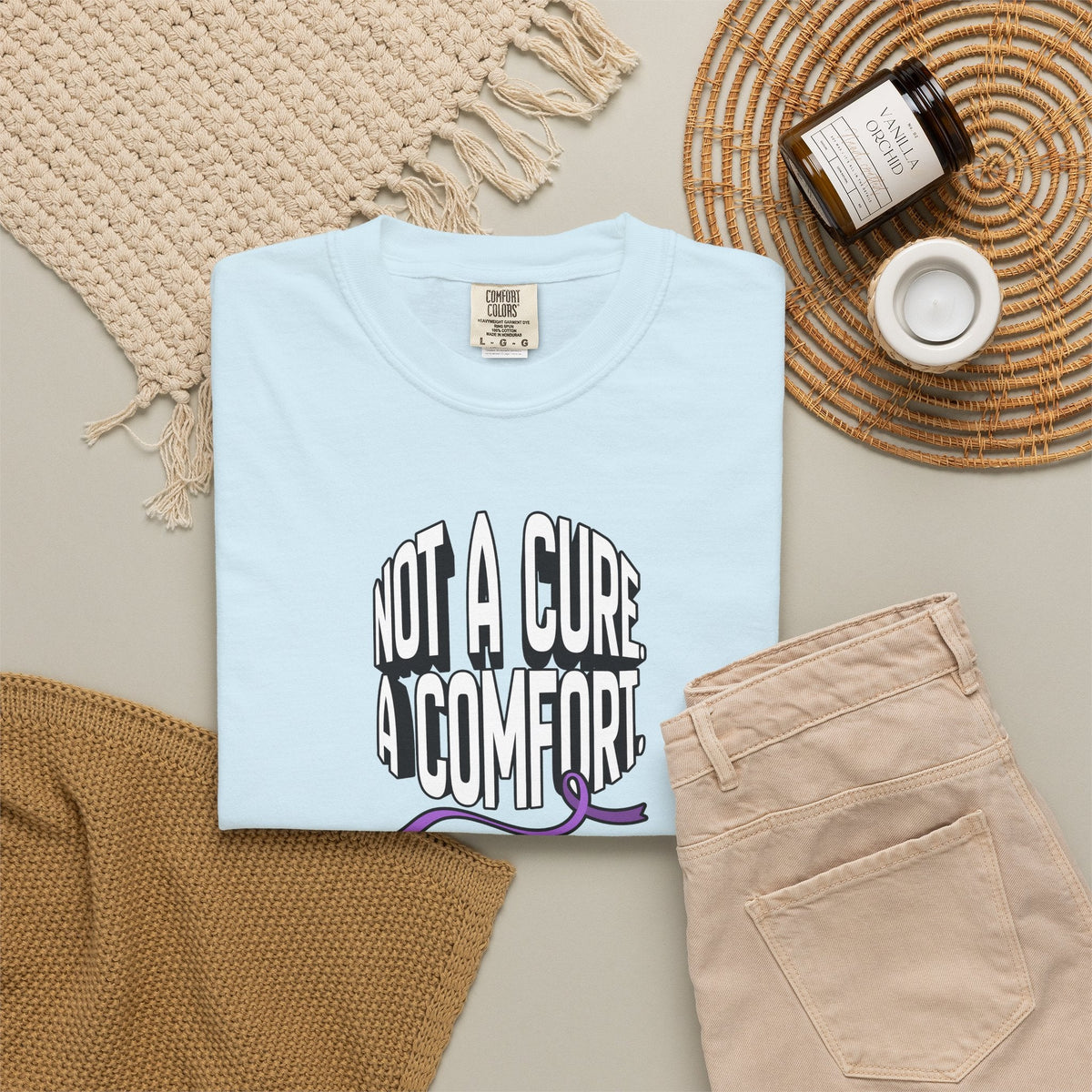 Not a Cure, a Comfort Garment-Dyed T-Shirt - Clothing, Unisex, T-Shirts - EpiAl's Shop