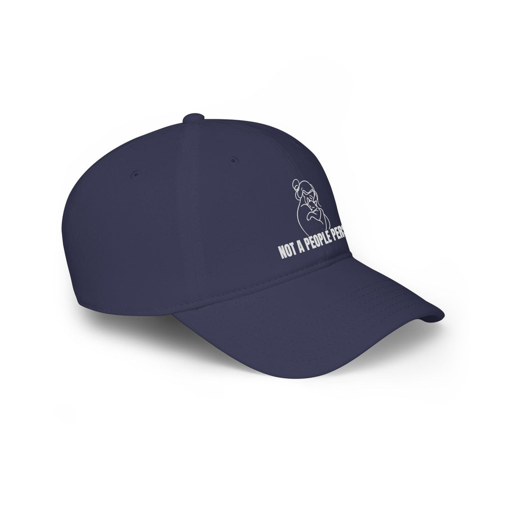 “Not a People Person” Cat Line Art Hat – Low Profile Cotton Cap (Unbothered Edition) - Hats, Baseball & Trucker - EpiAl's Shop