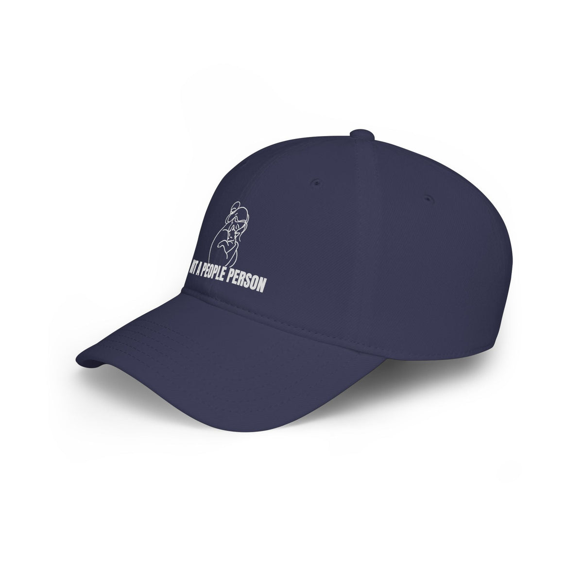 “Not a People Person” Cat Line Art Hat – Low Profile Cotton Cap (Unbothered Edition) - Hats, Baseball & Trucker - EpiAl's Shop