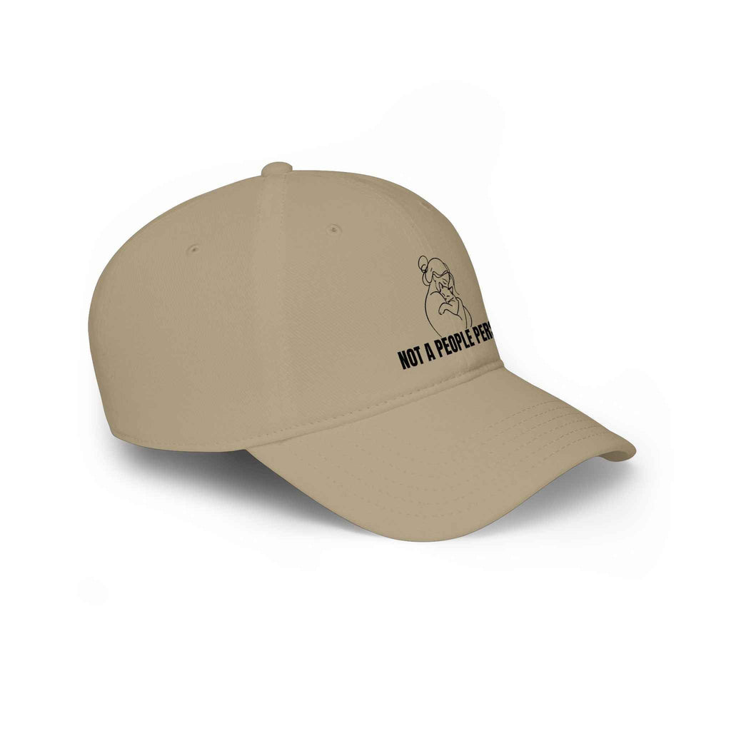 “Not a People Person” Cat Line Art Hat – Low Profile Cotton Cap (Unbothered Edition) - Hats, Baseball & Trucker - EpiAl's Shop
