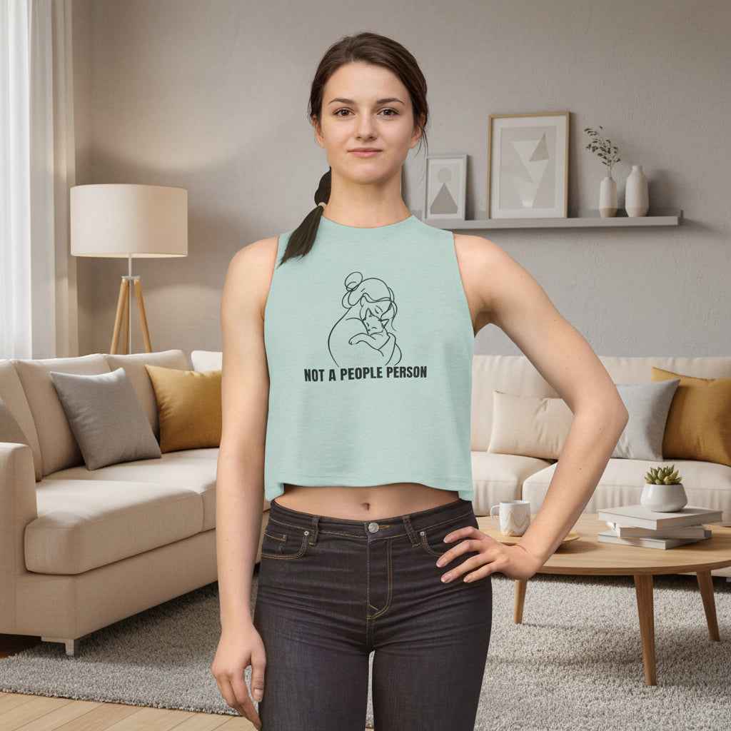 Not A People Person Cropped Tank – Soft Introvert Energy - Clothing, Women, T-Shirts, Cropped - EpiAl's Shop