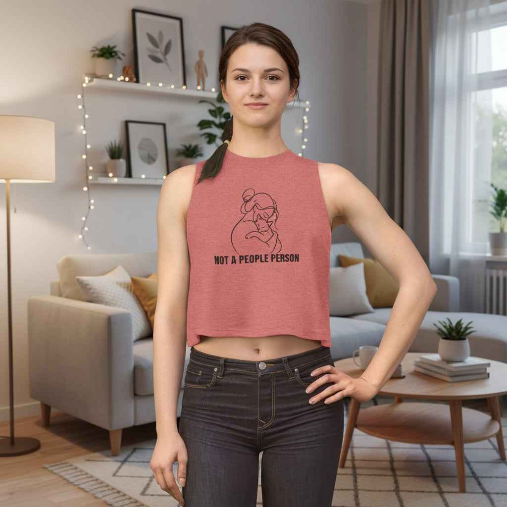 Not A People Person Cropped Tank – Soft Introvert Energy - Clothing, Women, T-Shirts, Cropped - EpiAl's Shop