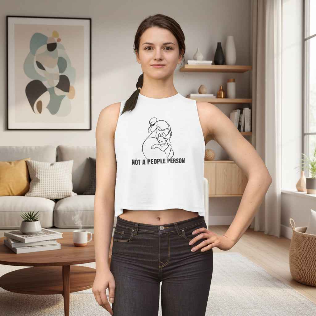 Not A People Person Cropped Tank – Soft Introvert Energy - Clothing, Women, T-Shirts, Cropped - EpiAl's Shop