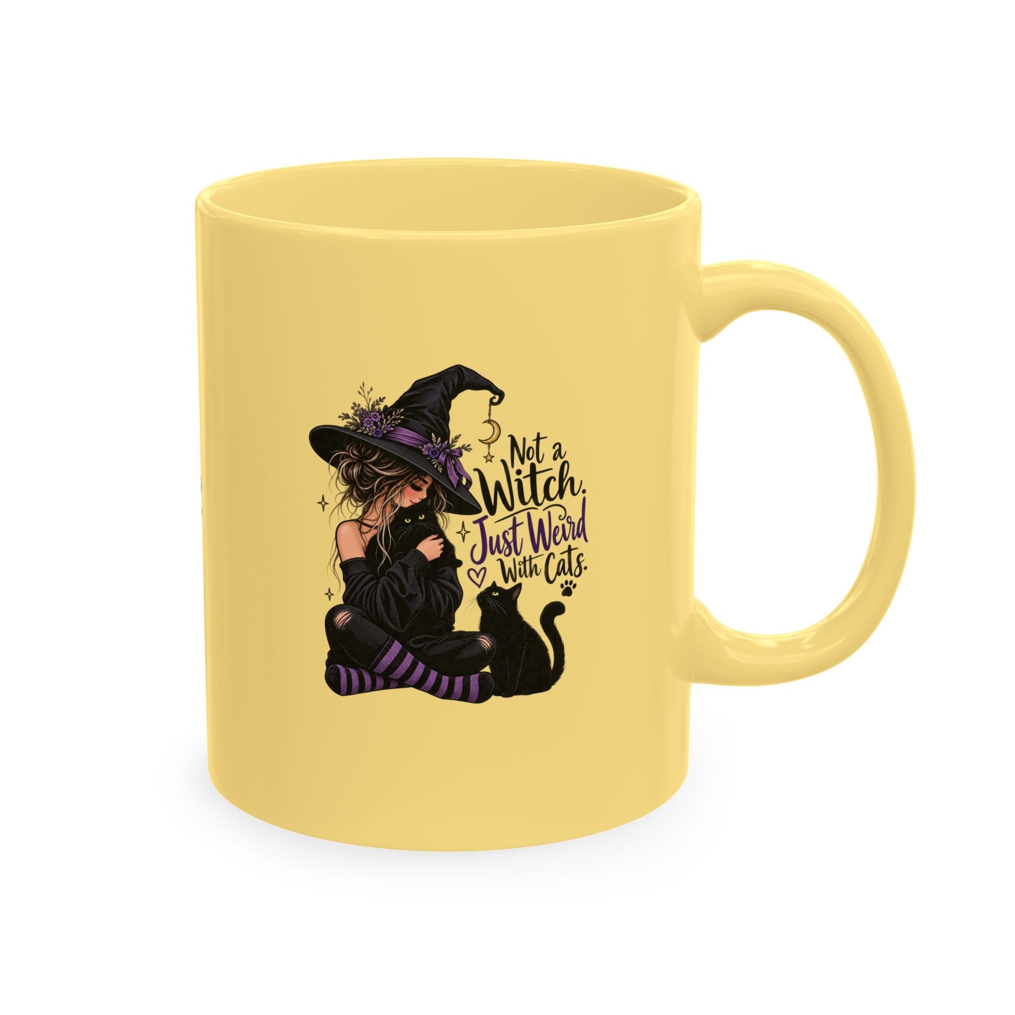 Not a Witch, Just Weird With Cats Halloween Coffee Mug - Drinkware, Coffee Mugs - EpiAl's Shop