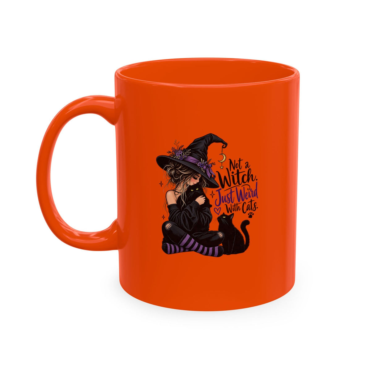 Not a Witch, Just Weird With Cats Halloween Coffee Mug - Drinkware, Coffee Mugs - EpiAl's Shop