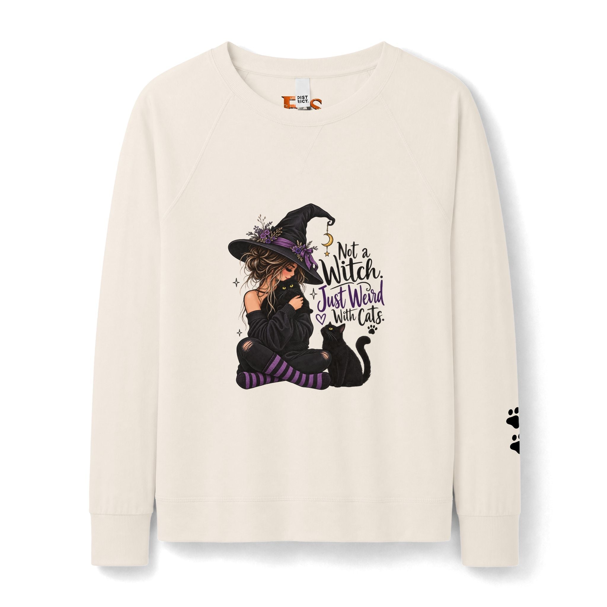 Not a Witch, Just Weird With Cats Women’s Halloween Sweatshirt - Clothing, Women, Sweatshirts - EpiAl's Shop