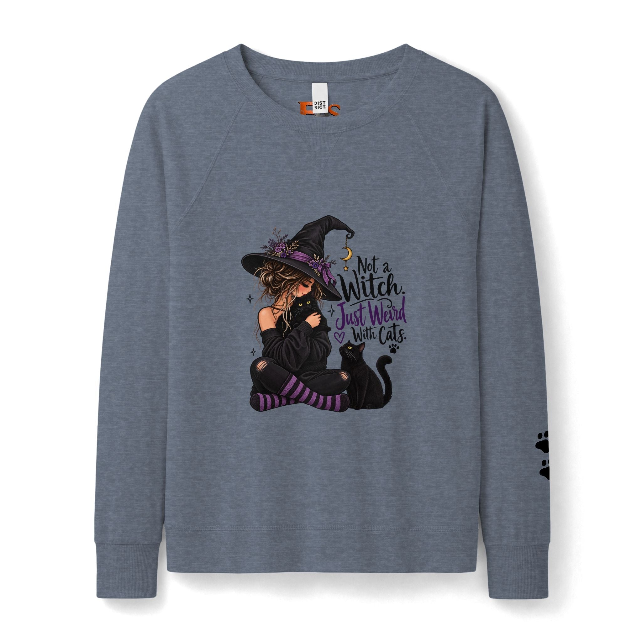 Not a Witch, Just Weird With Cats Women’s Halloween Sweatshirt - Clothing, Women, Sweatshirts - EpiAl's Shop