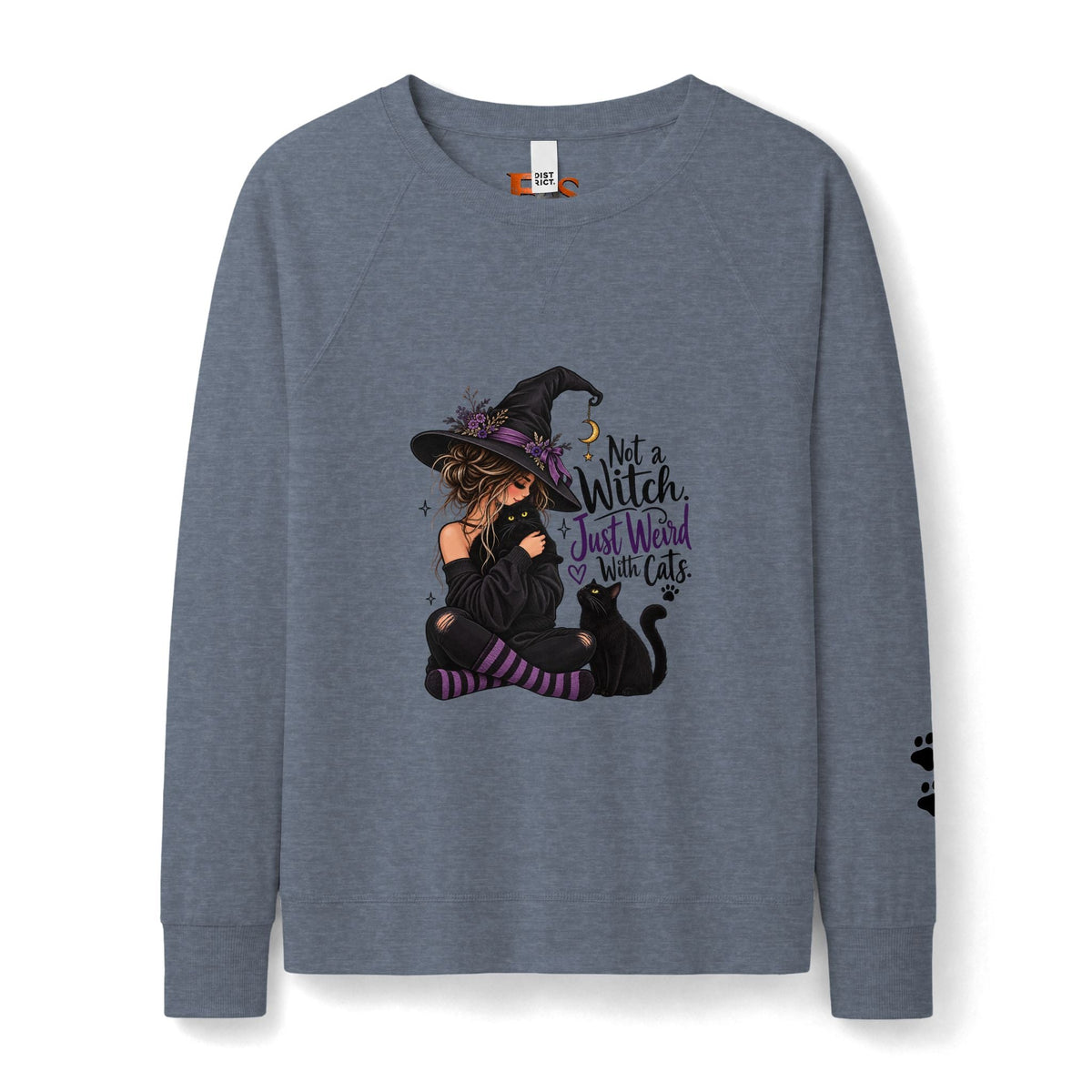 Not a Witch, Just Weird With Cats Women’s Halloween Sweatshirt - Clothing, Women, Sweatshirts - EpiAl's Shop