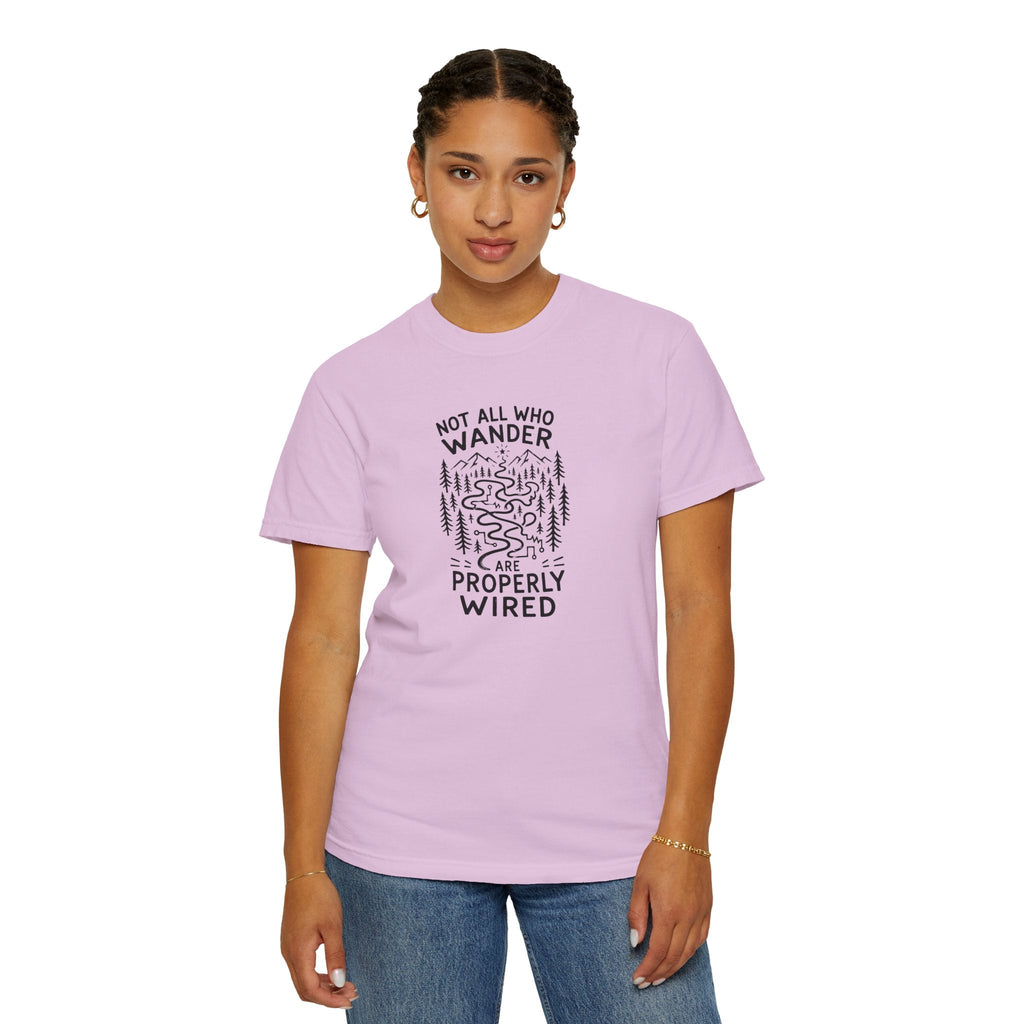 Not All Who Wander Are Properly Wired Epilepsy Awareness T-Shirt - Clothing, Unisex, T-Shirts - EpiAl's Shop