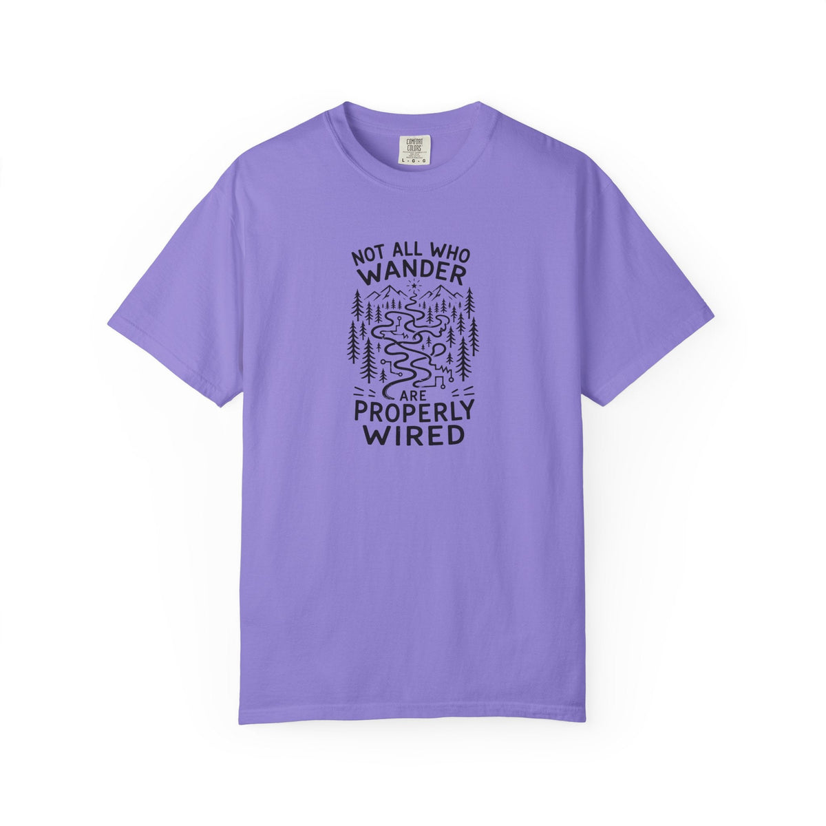 Not All Who Wander Are Properly Wired Epilepsy Awareness T-Shirt - Clothing, Unisex, T-Shirts - EpiAl's Shop