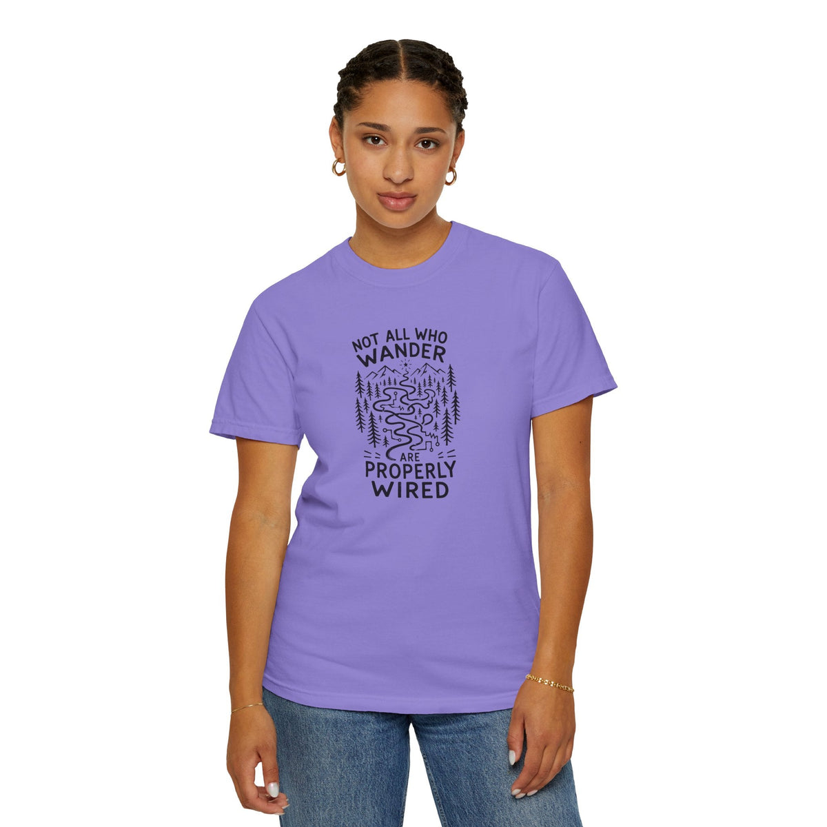 Not All Who Wander Are Properly Wired Epilepsy Awareness T-Shirt - Clothing, Unisex, T-Shirts - EpiAl's Shop