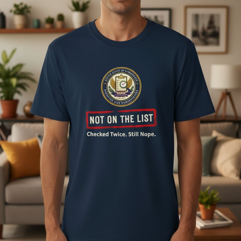 NOT ON THE LIST T-Shirt | United States of Unbothered Political Parody Tee - Clothing, Unisex, T-Shirts - EpiAl's Shop