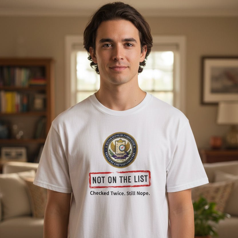 NOT ON THE LIST T-Shirt | United States of Unbothered Political Parody Tee - Clothing, Unisex, T-Shirts - EpiAl's Shop
