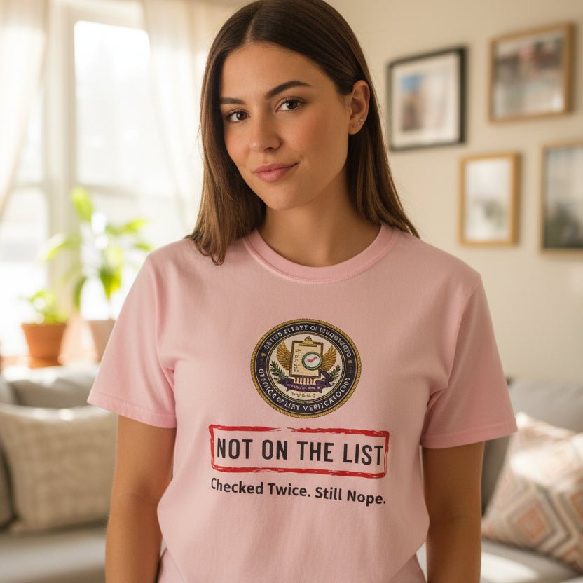 NOT ON THE LIST T-Shirt | United States of Unbothered Political Parody Tee - Clothing, Unisex, T-Shirts - EpiAl's Shop