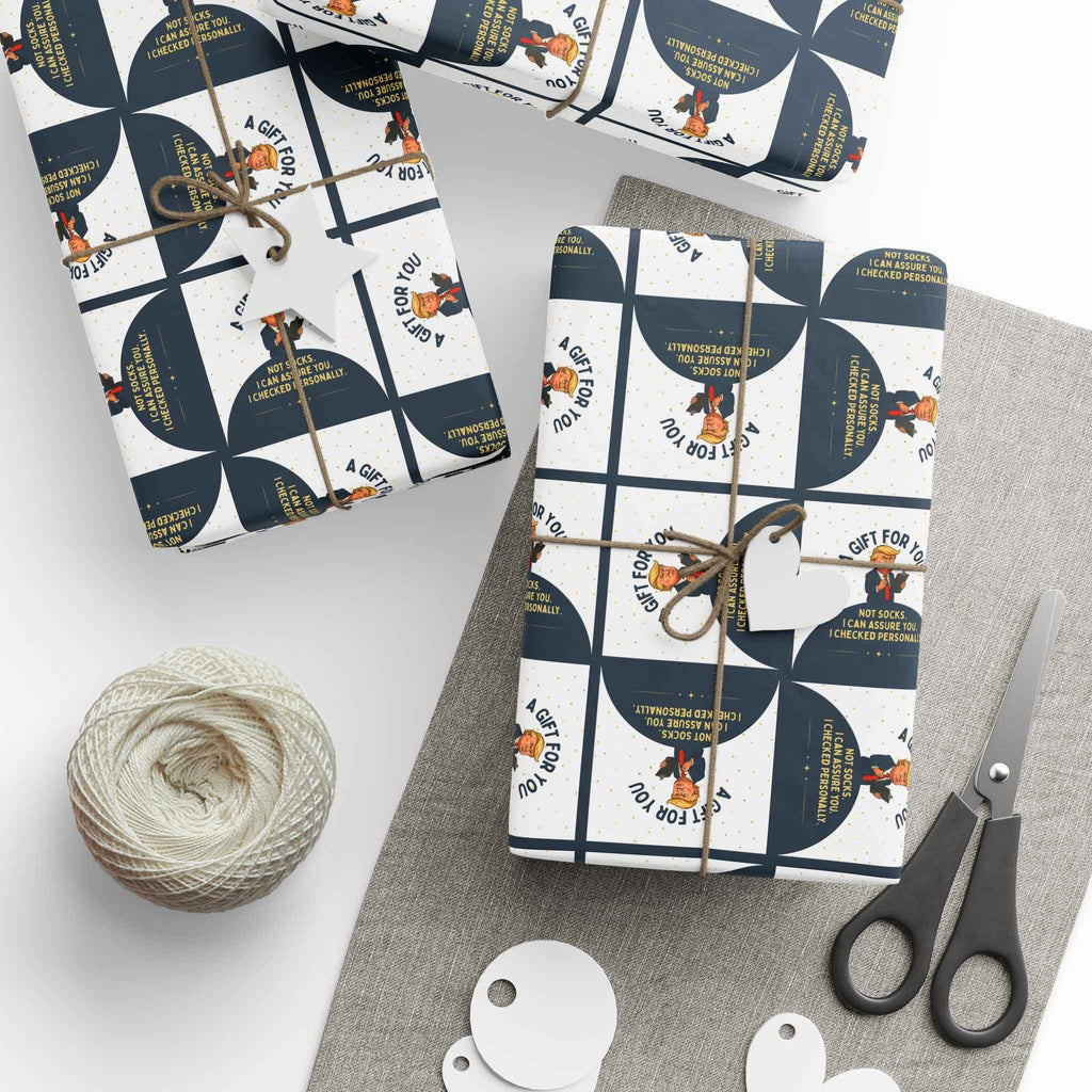 “Not Socks” Wrapping Paper — Political Parody Gift Wrap - Gift Wrap, Paper - EpiAl's Shop