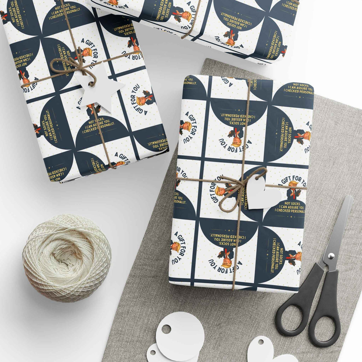“Not Socks” Wrapping Paper — Political Parody Gift Wrap - Gift Wrap, Paper - EpiAl's Shop