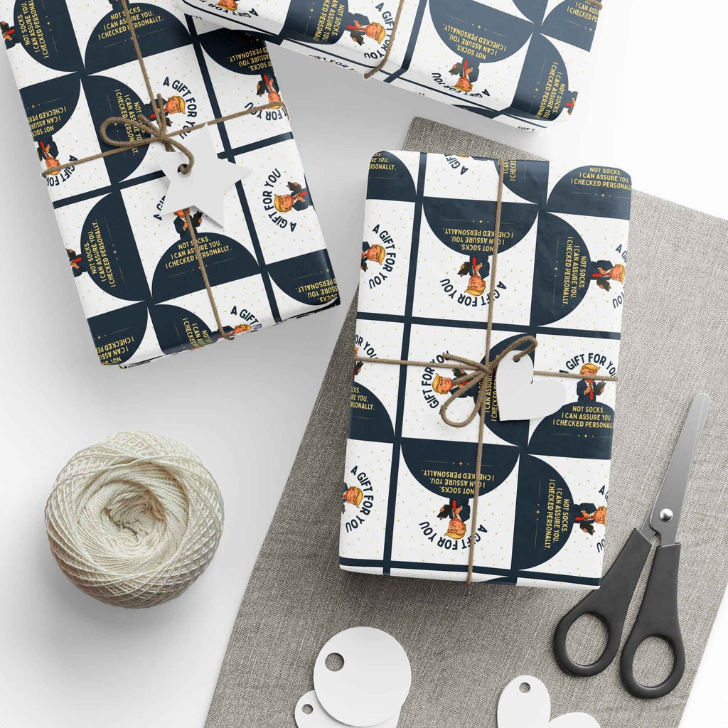 “Not Socks” Wrapping Paper — Political Parody Gift Wrap - Gift Wrap, Paper - EpiAl's Shop