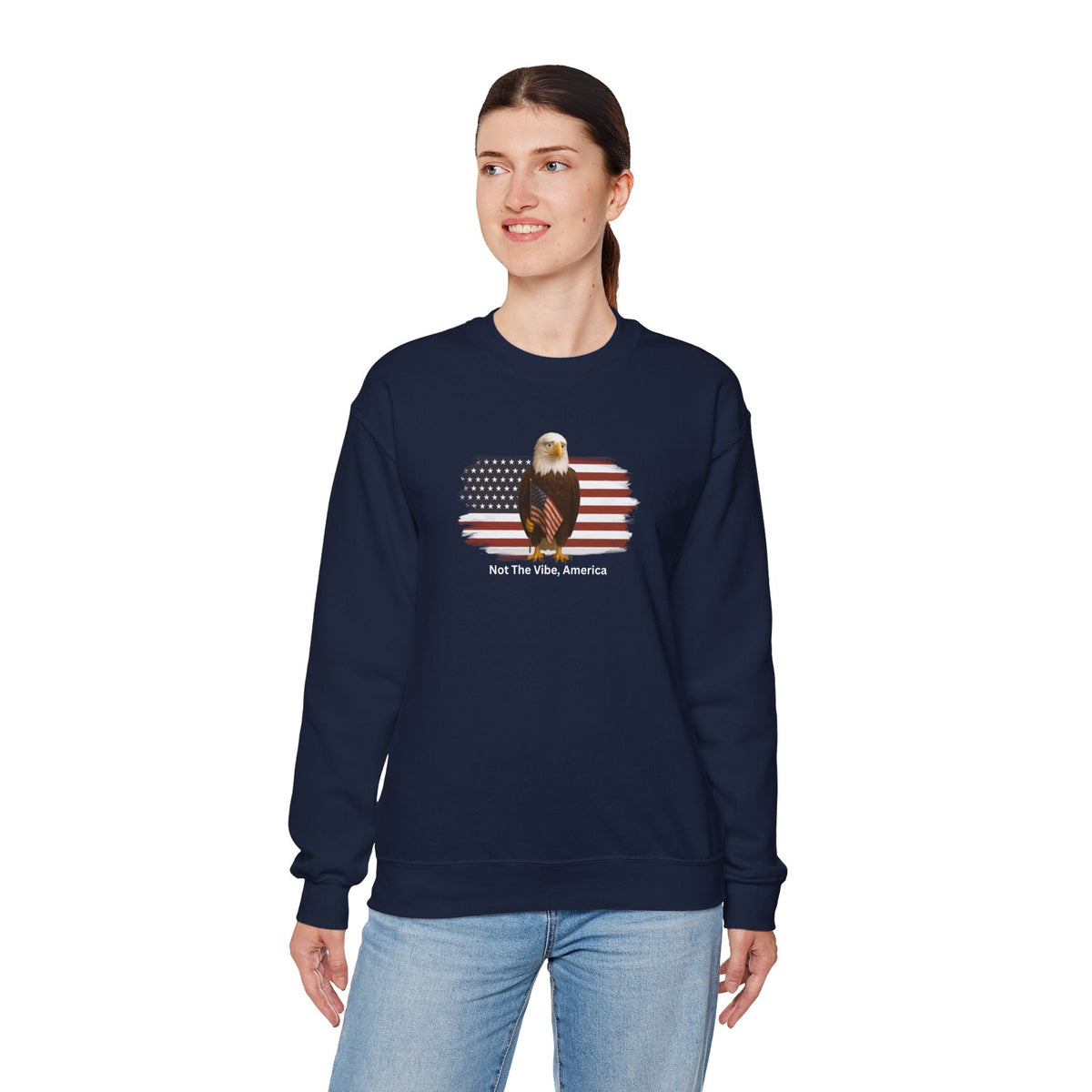 Not the Vibe, America – Political Parody Crewneck Sweatshirt - Clothing, Unisex, Sweatshirts - EpiAl's Shop