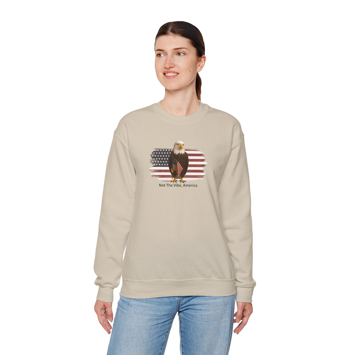 Not the Vibe, America – Political Parody Crewneck Sweatshirt - Clothing, Unisex, Sweatshirts - EpiAl's Shop