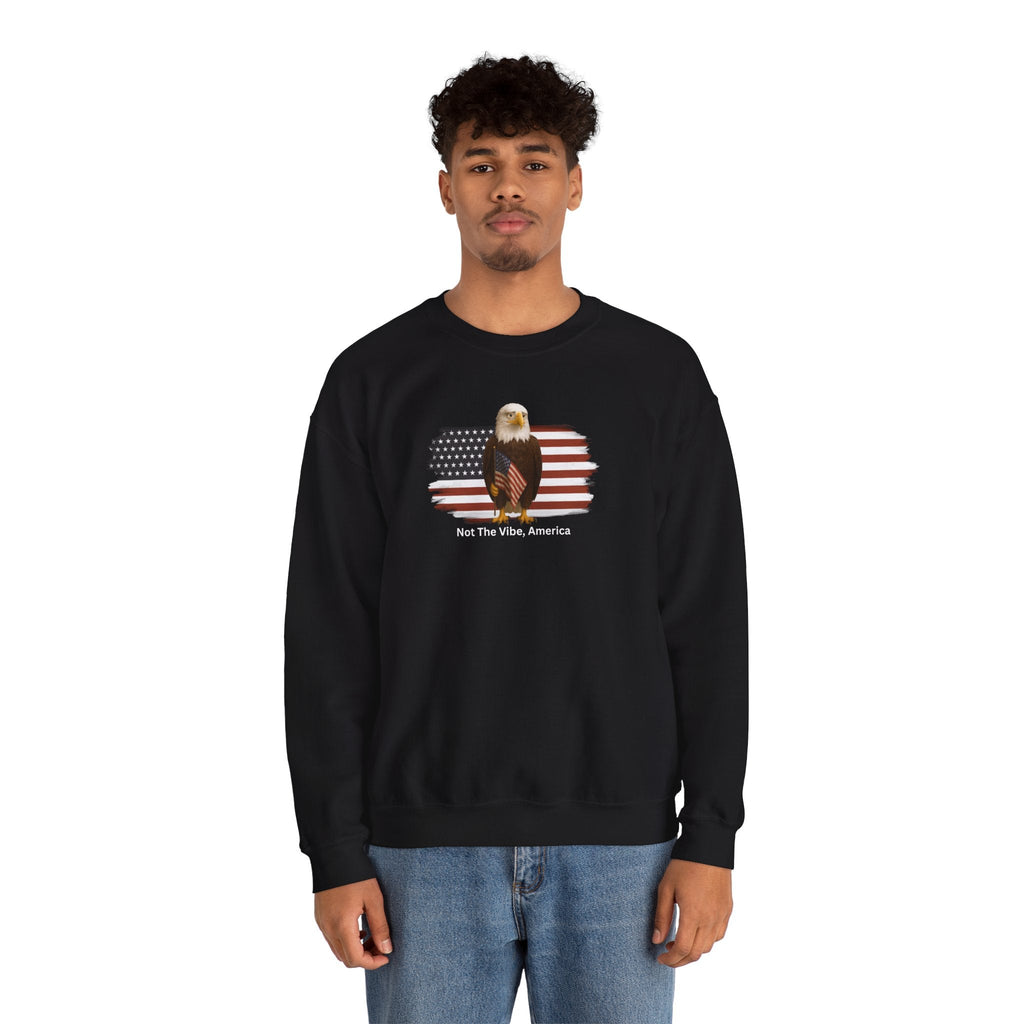 Not the Vibe, America – Political Parody Crewneck Sweatshirt - Clothing, Unisex, Sweatshirts - EpiAl's Shop