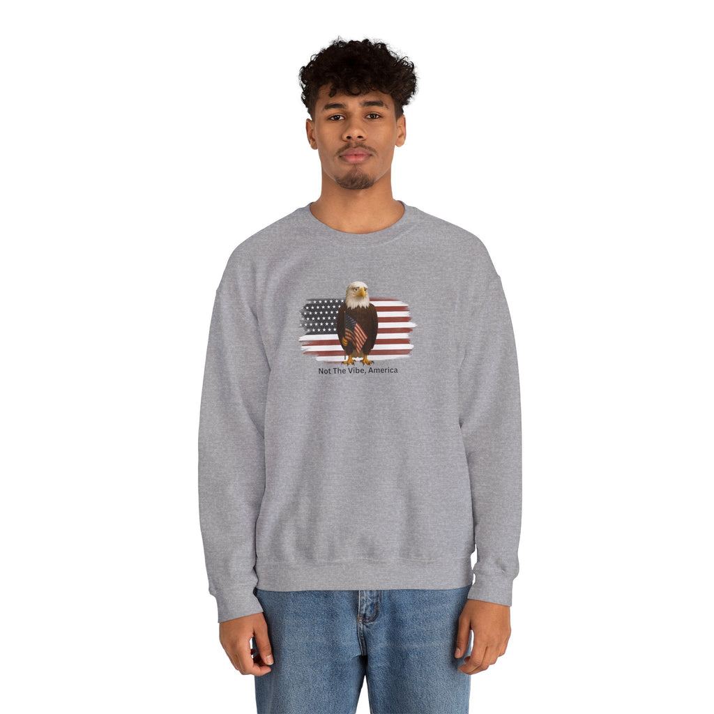 Not the Vibe, America – Political Parody Crewneck Sweatshirt - Clothing, Unisex, Sweatshirts - EpiAl's Shop