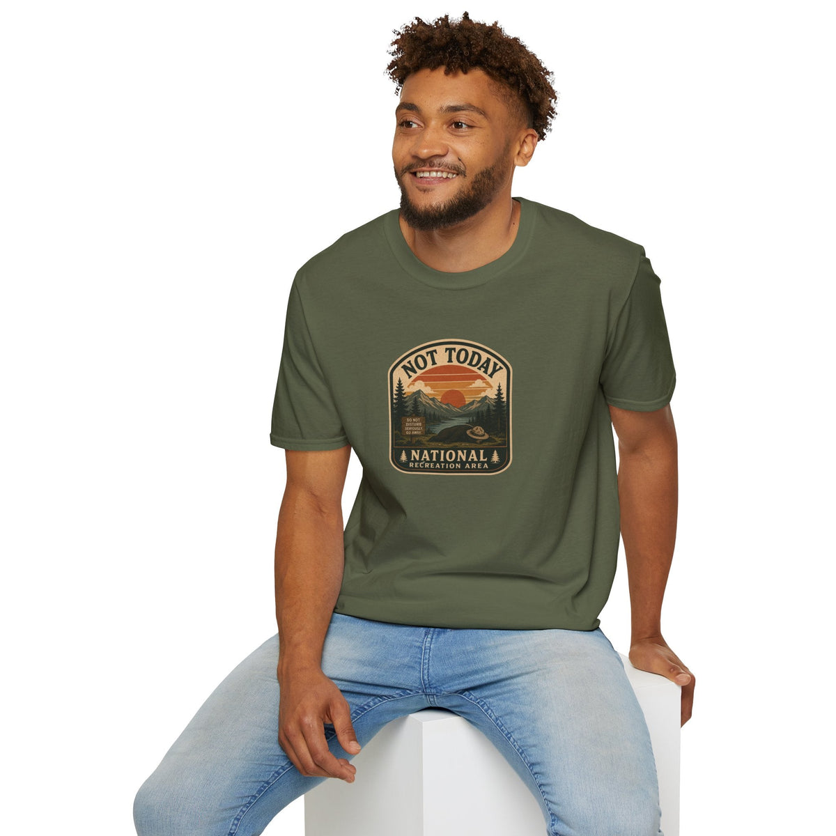 Not Today National Recreation Area Unisex T-Shirt | Funny Retro Outdoors Graphic Tee - Clothing, Unisex, T-Shirts - EpiAl's Shop