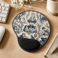 Not Yours Cat Toile Ergonomic Mouse Pad - Pads, Mouse & Desk - EpiAl's Shop