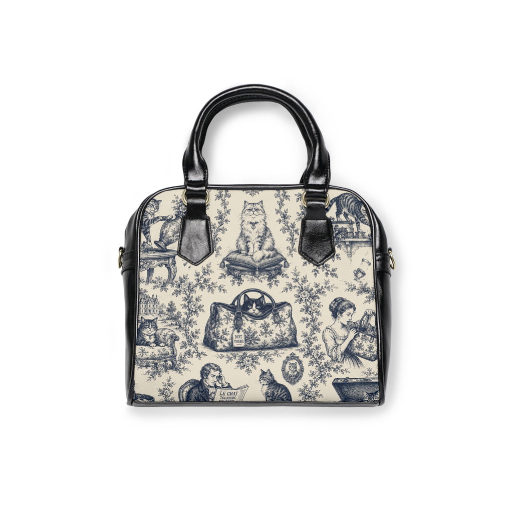 Not Yours Cat Toile Shoulder Handbag - Bags, Shoulder - EpiAl's Shop
