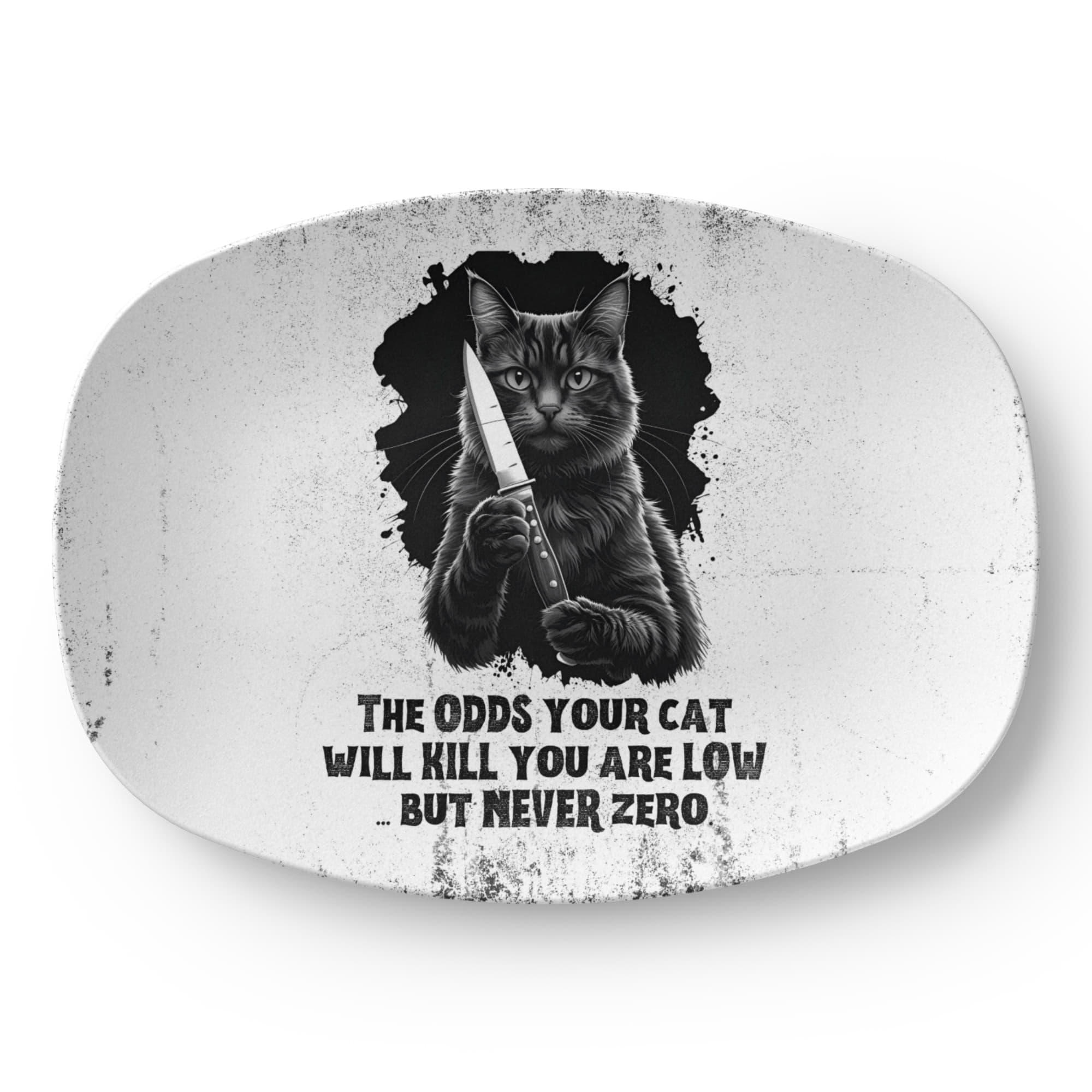 Odds Your Cat Will Kill You Collectible Platter - Decor, Kitchen & Dining, Serving Platters - EpiAl's Shop