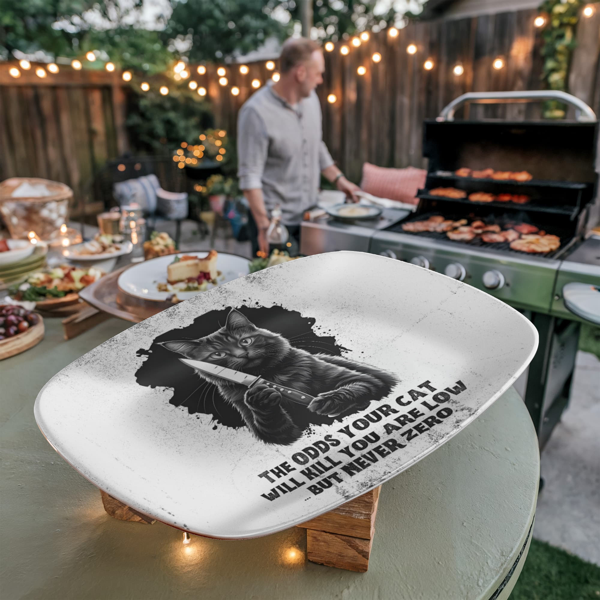 Odds Your Cat Will Kill You Collectible Platter - Decor, Kitchen & Dining, Serving Platters - EpiAl's Shop