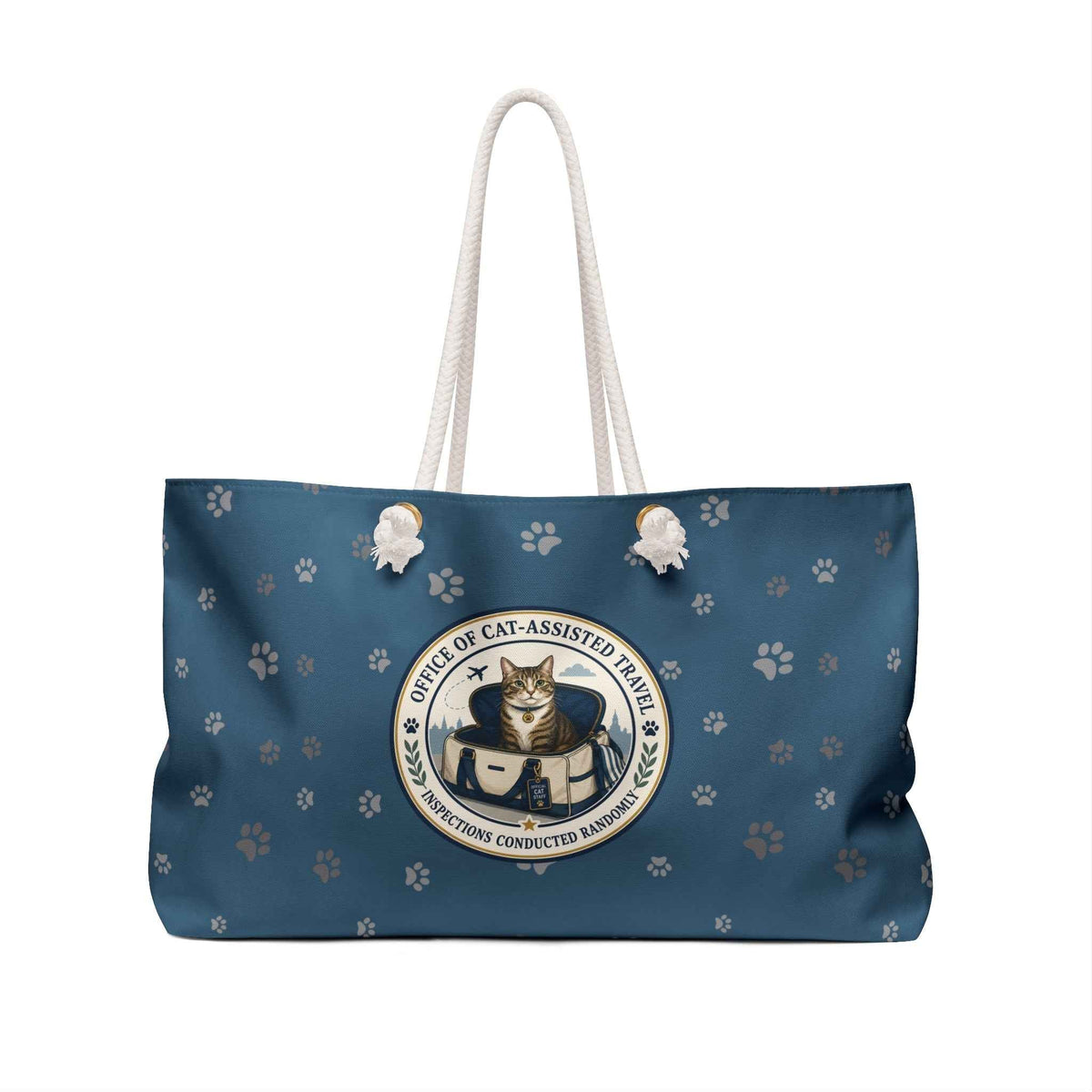 Office of Cat-Assisted Travel Weekender Bag | Cat Lover Travel Tote - Bags, Weekender - EpiAl's Shop