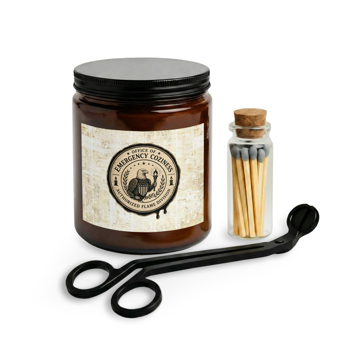 Office of Emergency Coziness Candle Set | Gift Box with Wick Trimmer & Matches - Decor, Candles, Scented - EpiAl's Shop