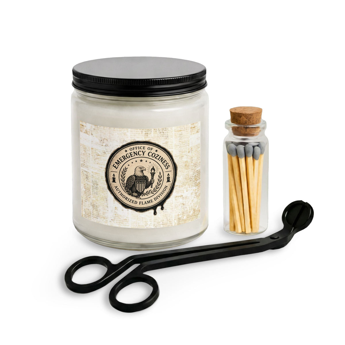 Office of Emergency Coziness Candle Set | Gift Box with Wick Trimmer & Matches - Decor, Candles, Scented - EpiAl's Shop