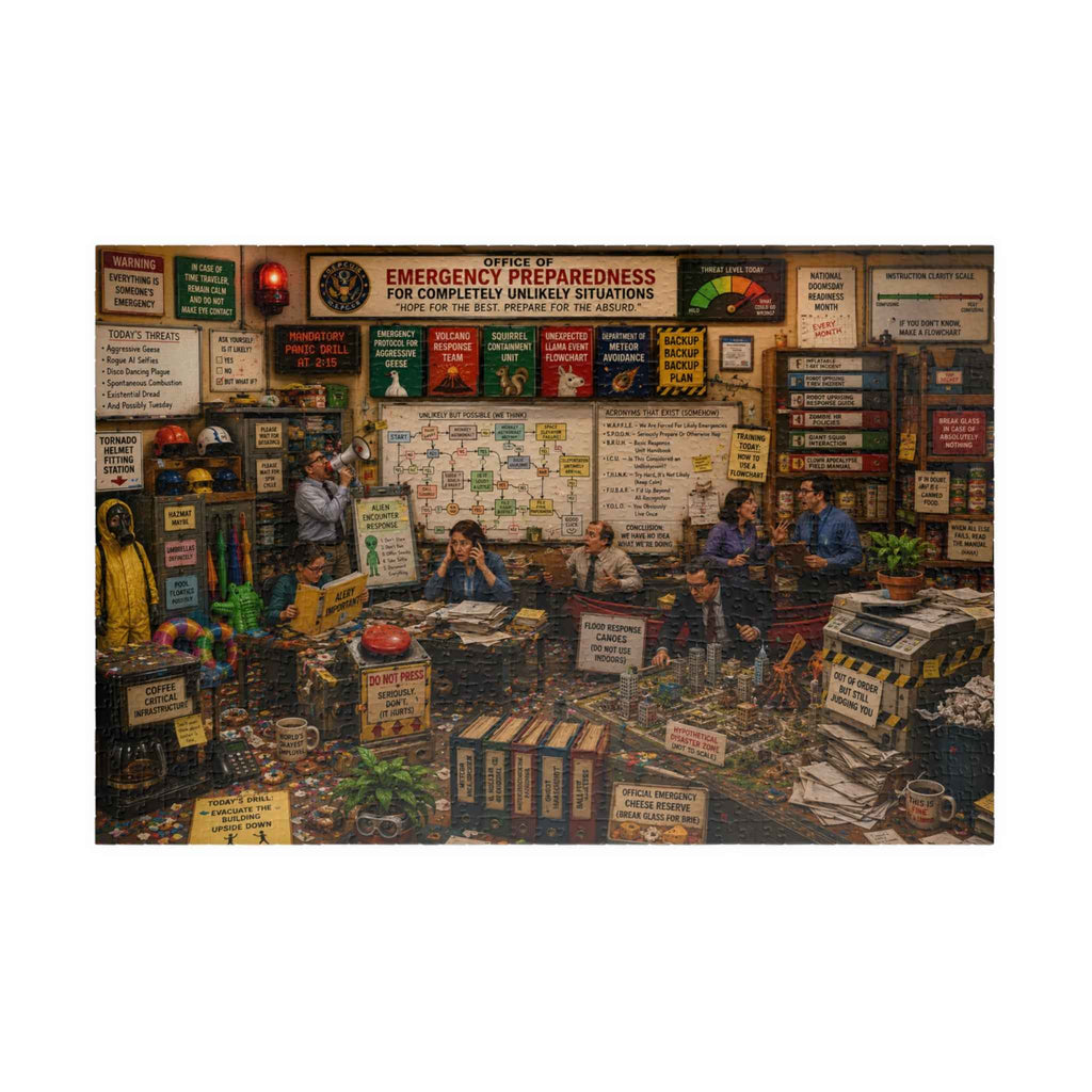 Office of Emergency Preparedness Puzzle | 1014 Piece Bureaucracy Disaster Jigsaw Puzzle - Toys & Games, Puzzles - EpiAl's Shop