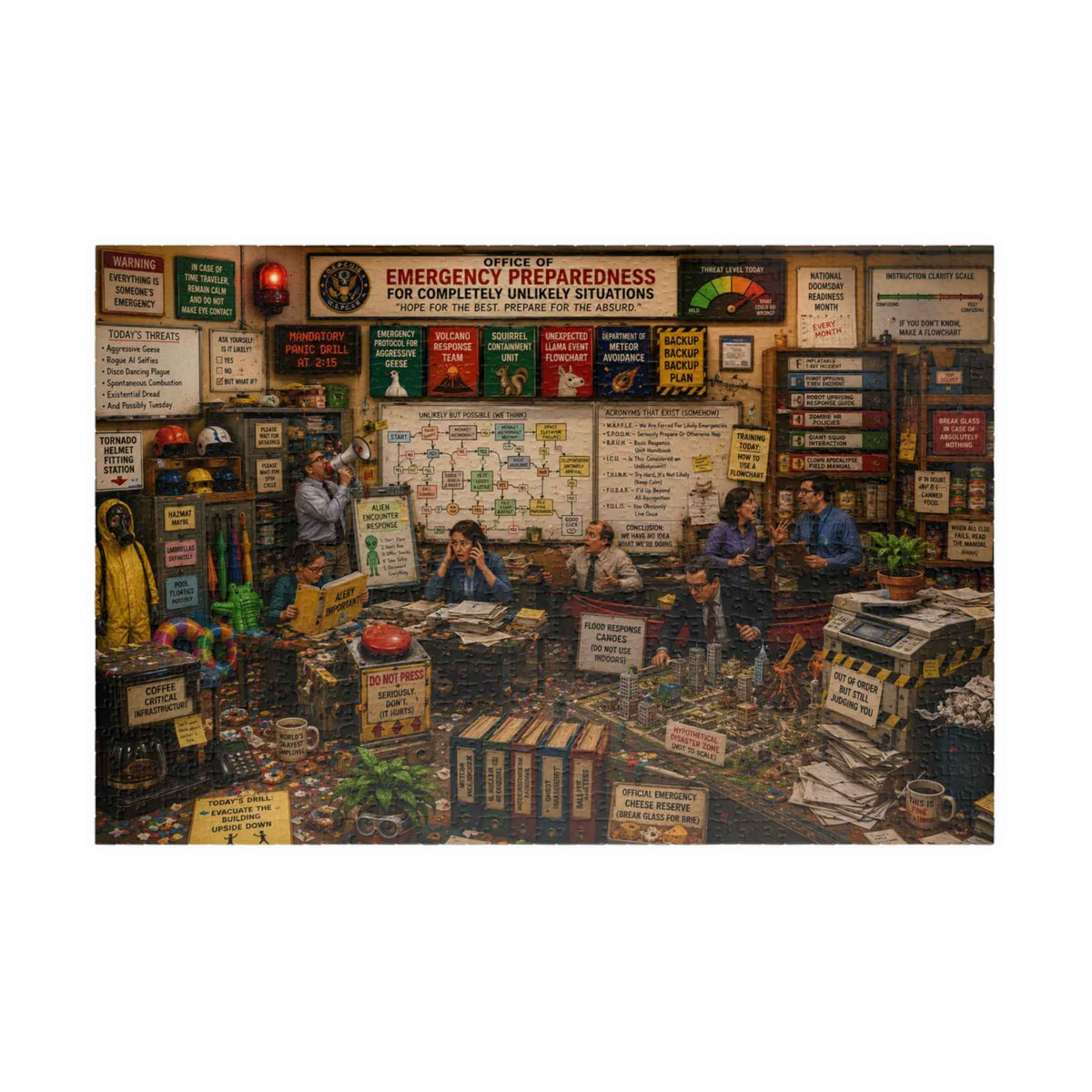 Office of Emergency Preparedness Puzzle | 1014 Piece Bureaucracy Disaster Jigsaw Puzzle - Toys & Games, Puzzles - EpiAl's Shop