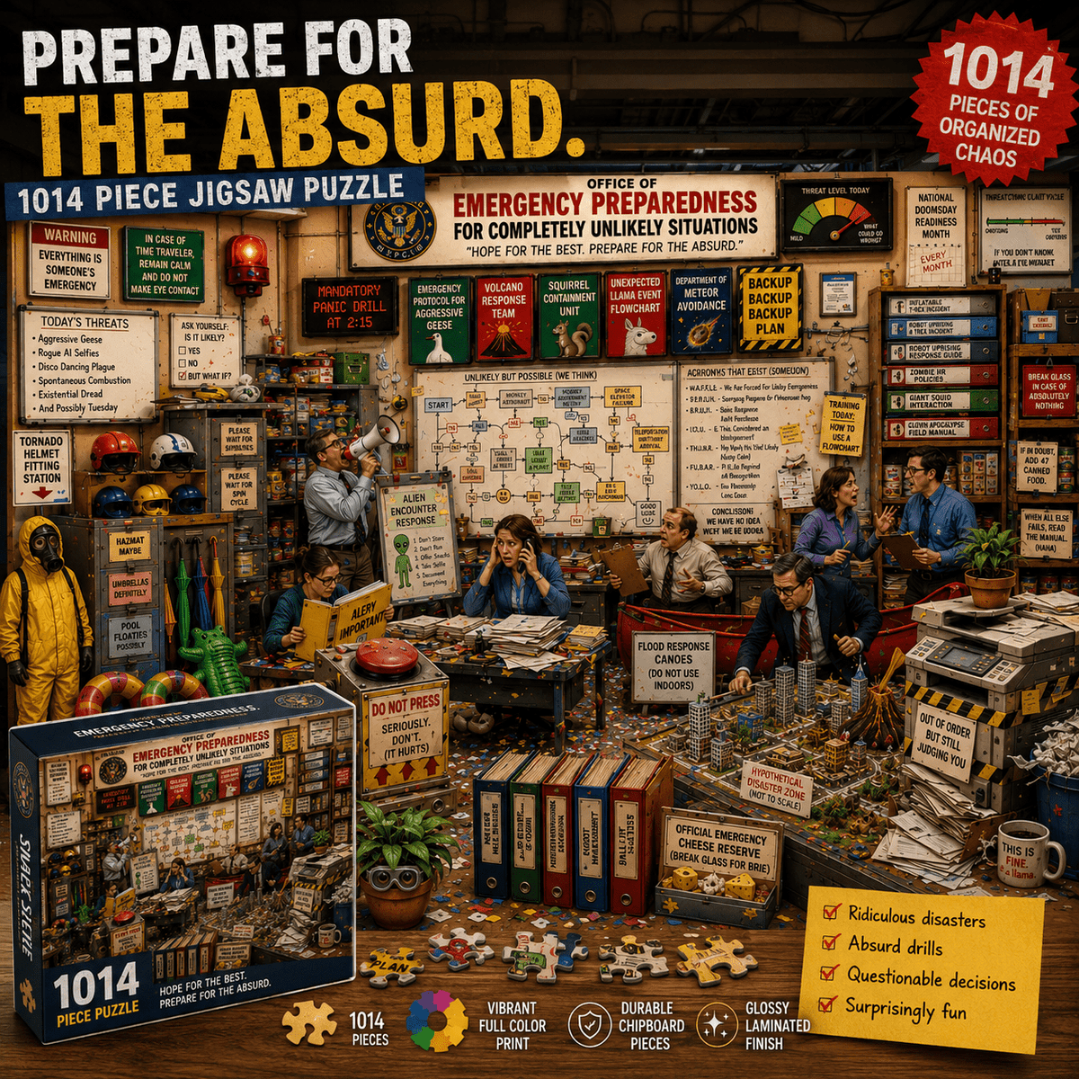 Office of Emergency Preparedness Puzzle | 1014 Piece Bureaucracy Disaster Jigsaw Puzzle - Toys & Games, Puzzles - EpiAl's Shop