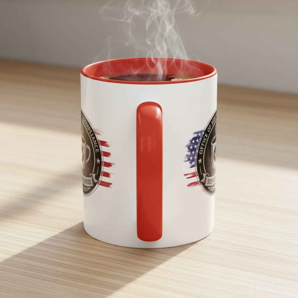Office of Morning Compliance Coffee Mug – “Step One: Coffee” Official Seal Cup - Drinkware, Coffee Mugs - EpiAl's Shop
