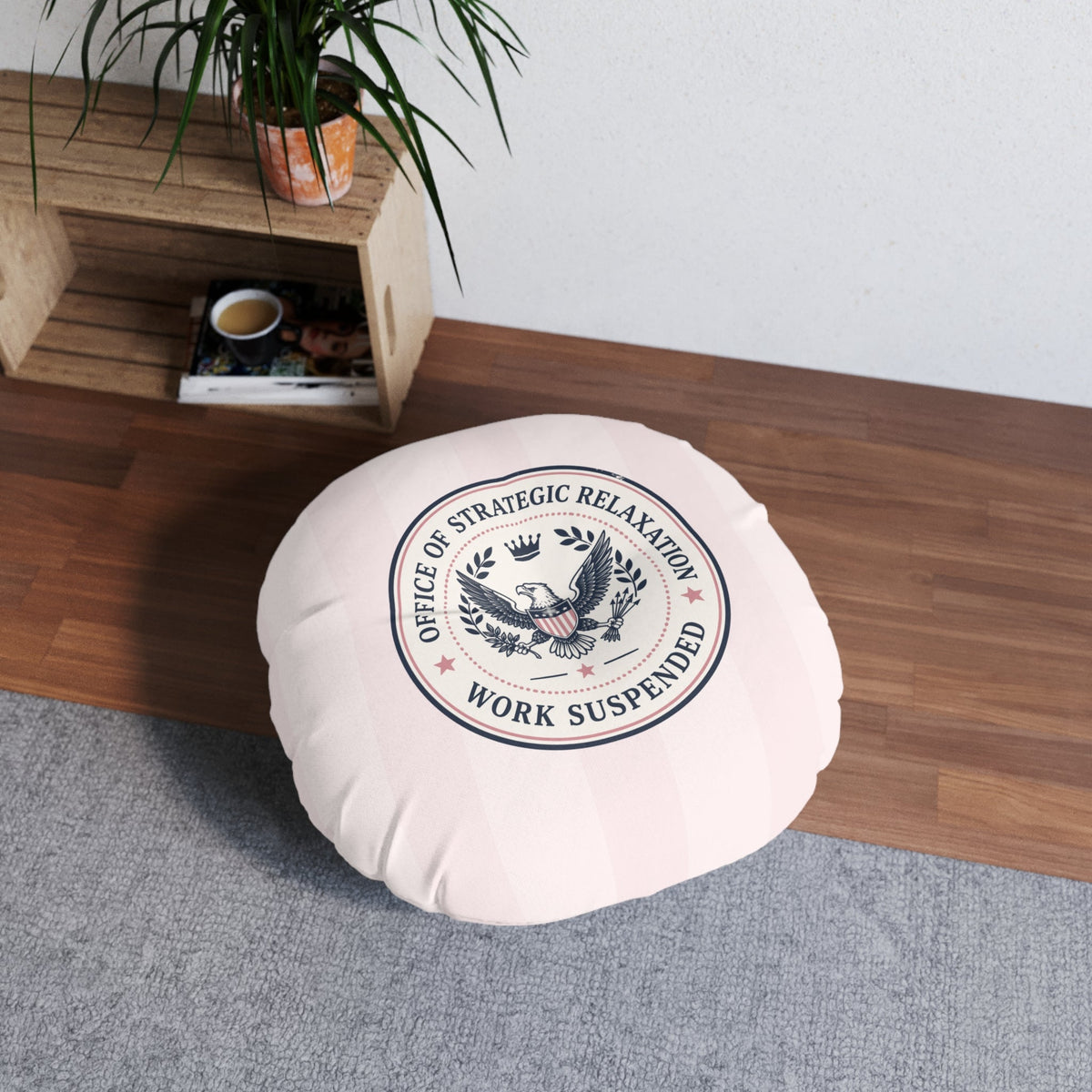 Office of Strategic Relaxation – Round Floor Pillow - Decor, Pillows, Floor - EpiAl's Shop