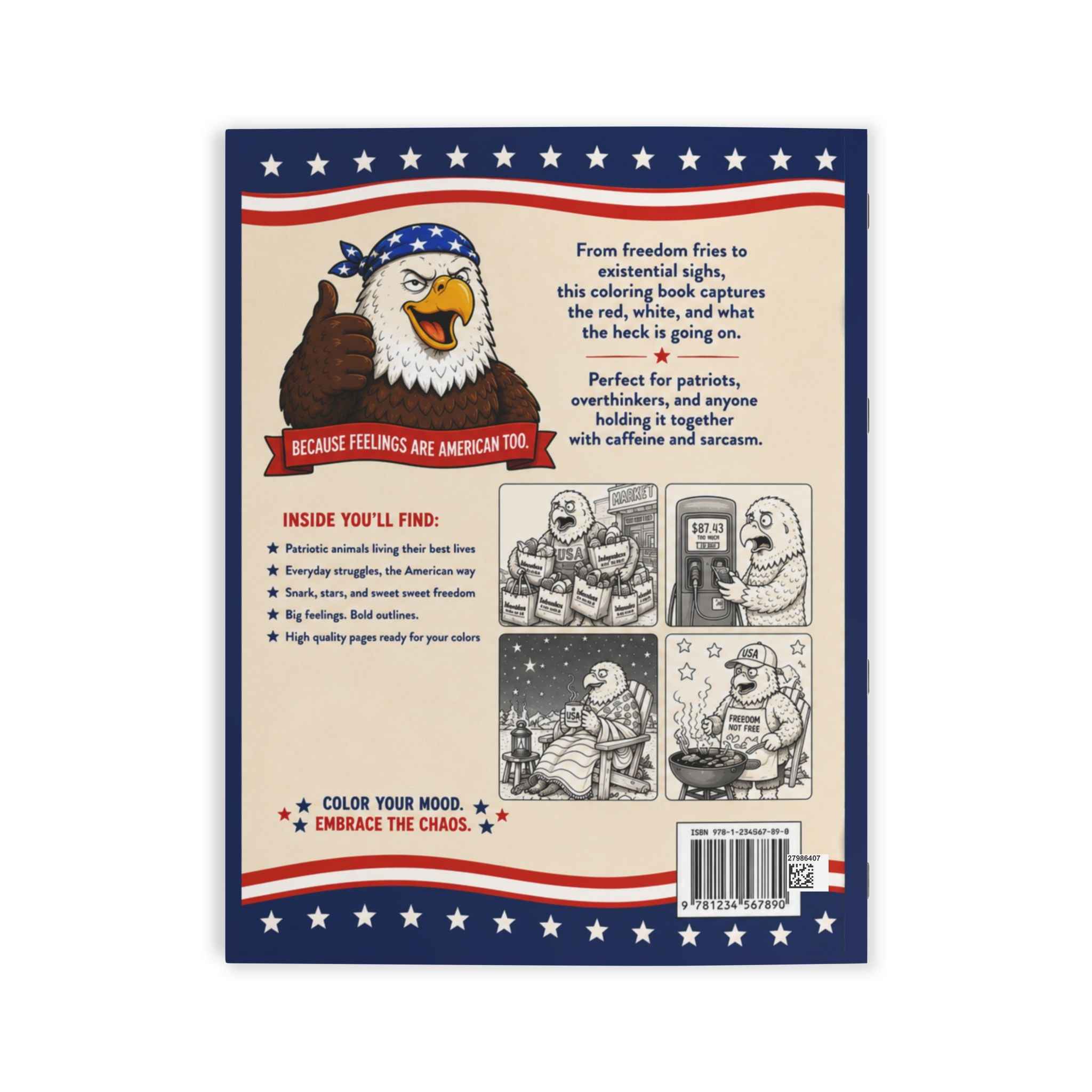 Official American Feelings Handbook Coloring Book - Books, Coloring - EpiAl's Shop