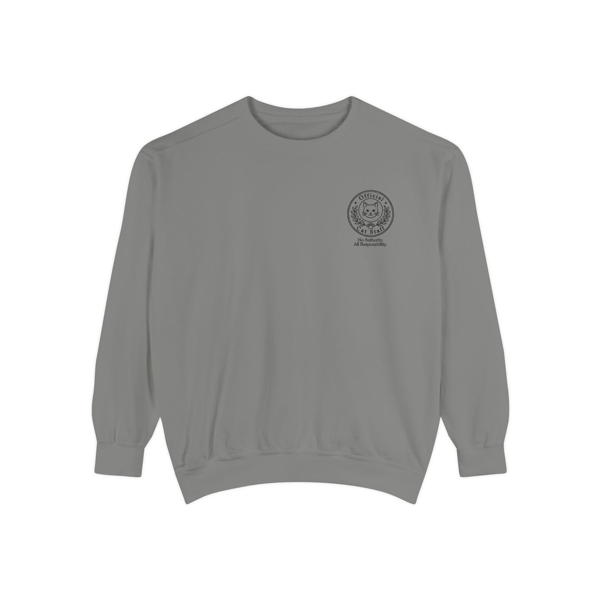 Official Cat Staff Embroidered Relaxed-Fit Sweatshirt - Clothing, Unisex, Sweatshirts - EpiAl's Shop
