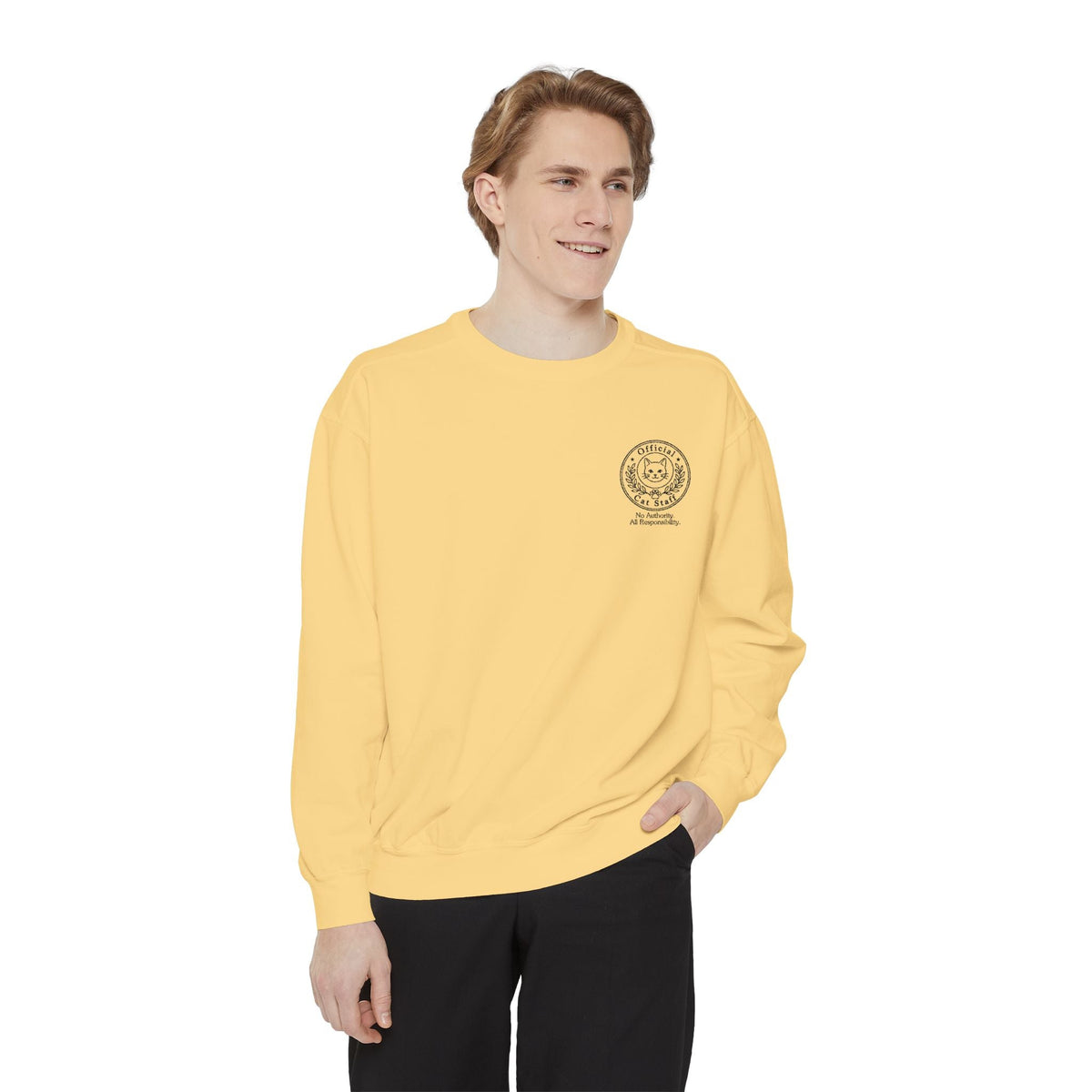 Official Cat Staff Embroidered Relaxed-Fit Sweatshirt - Clothing, Unisex, Sweatshirts - EpiAl's Shop