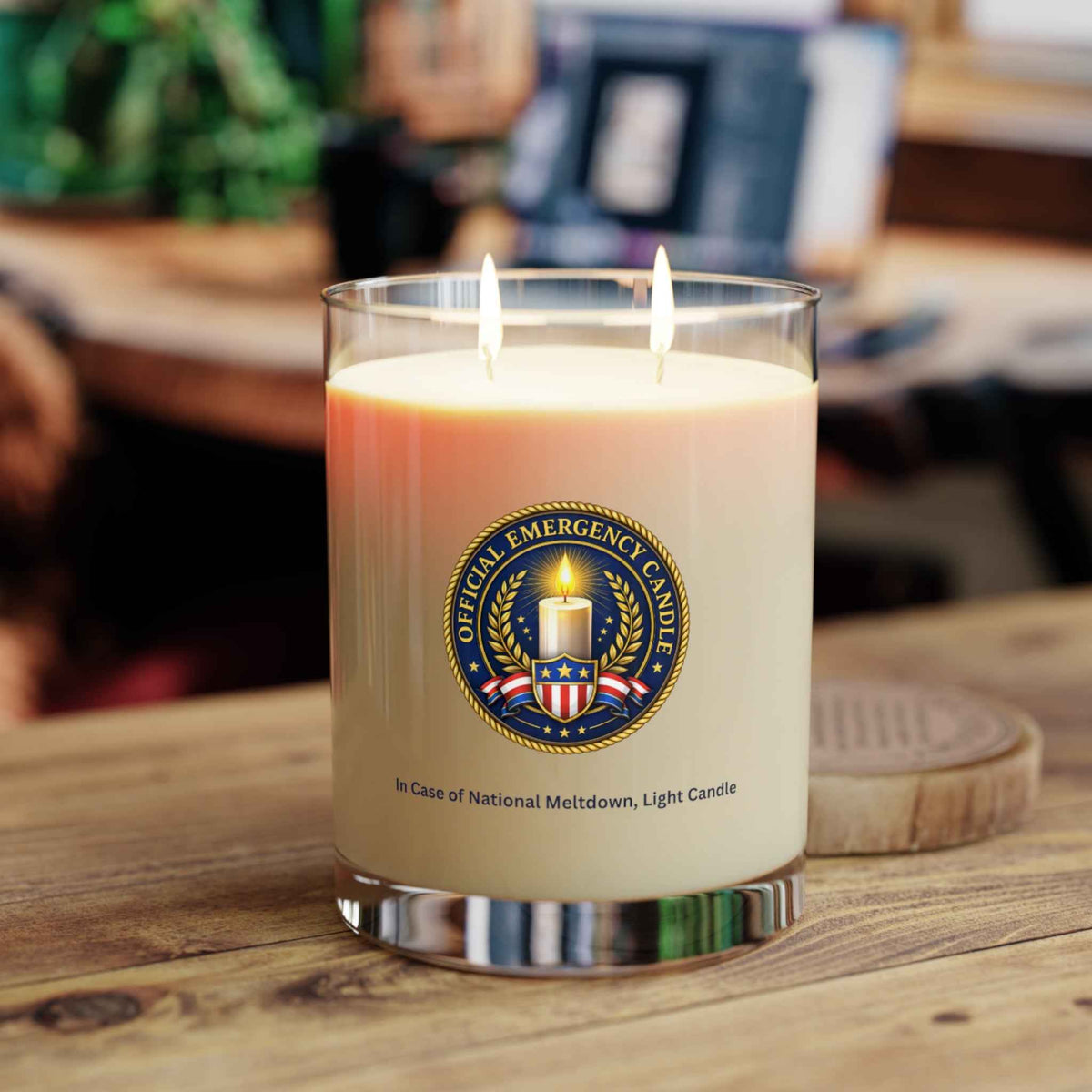 Official Emergency Candle – “In Case of National Meltdown” Patriotic Novelty Candle (11 oz) - Decor, Candles, Scented - EpiAl's Shop