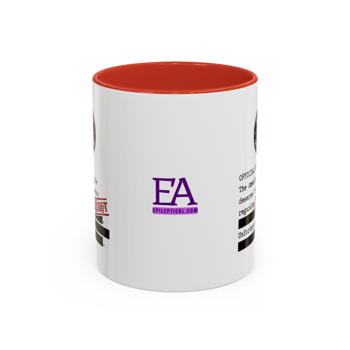 Official Memo Top Secret Coffee Mug – Political Satire Two-Tone Mug - Drinkware, Coffee Mugs - EpiAl's Shop