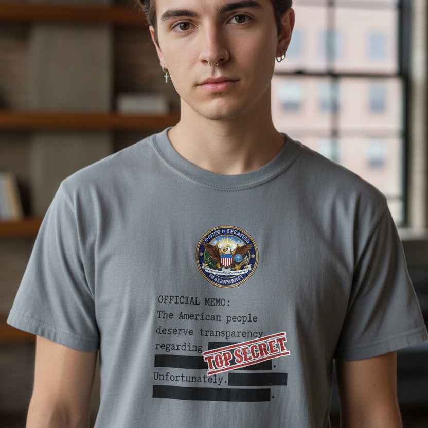 Official Memo “Top Secret” Unisex T-Shirt – Redacted Transparency Graphic Tee - Clothing, Women, T-Shirts - EpiAl's Shop