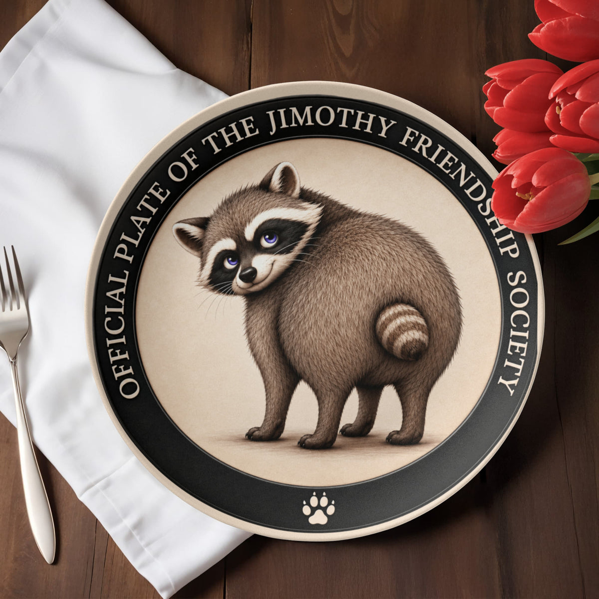 Official Plate of the Jimothy Friendship Society – 10-Inch Dinner Plate - Tableware, Plates - EpiAl's Shop