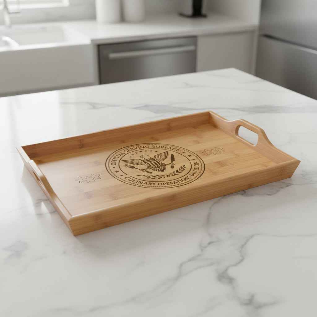 Official Serving Surface Bamboo Tray — Culinary Operations Division - Boards & Trays, Serving - EpiAl's Shop