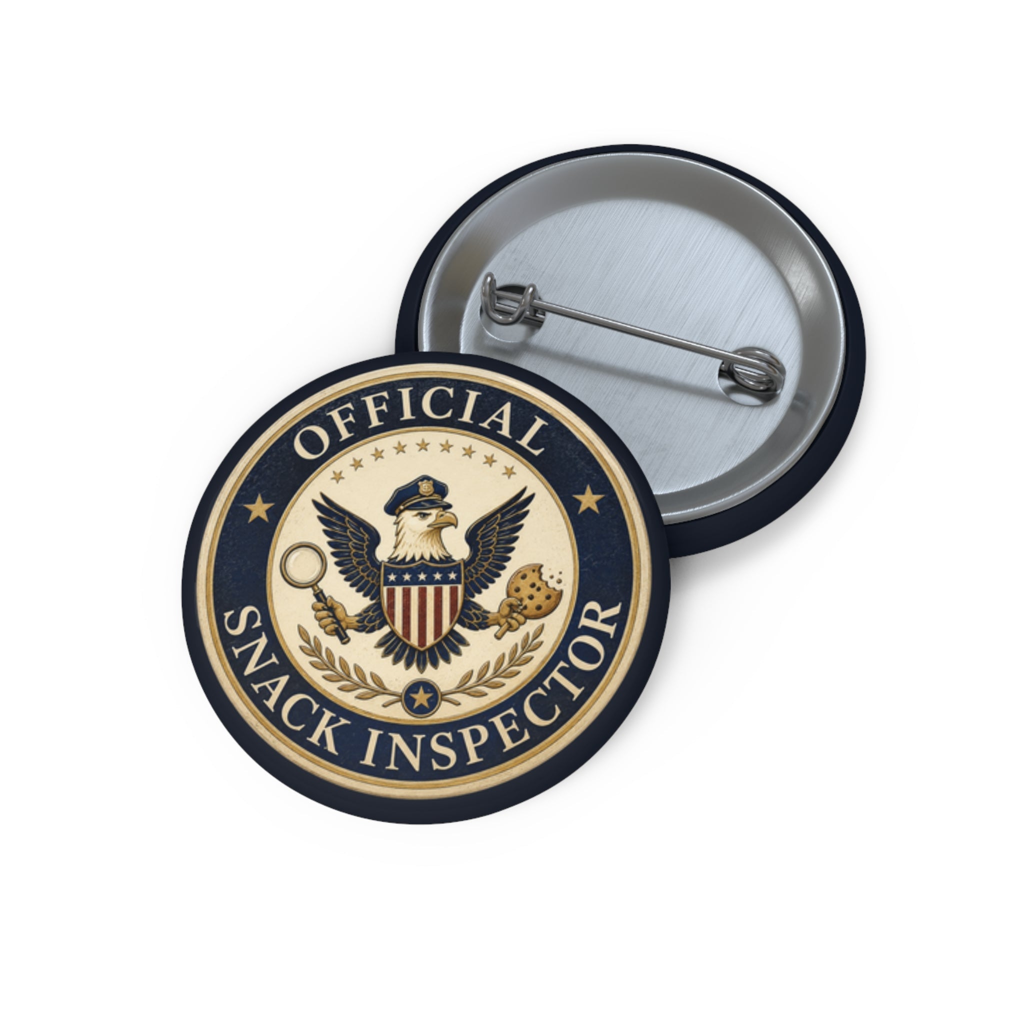 Official Snack Inspector Pinback Button - Buttons, Pinback - EpiAl's Shop