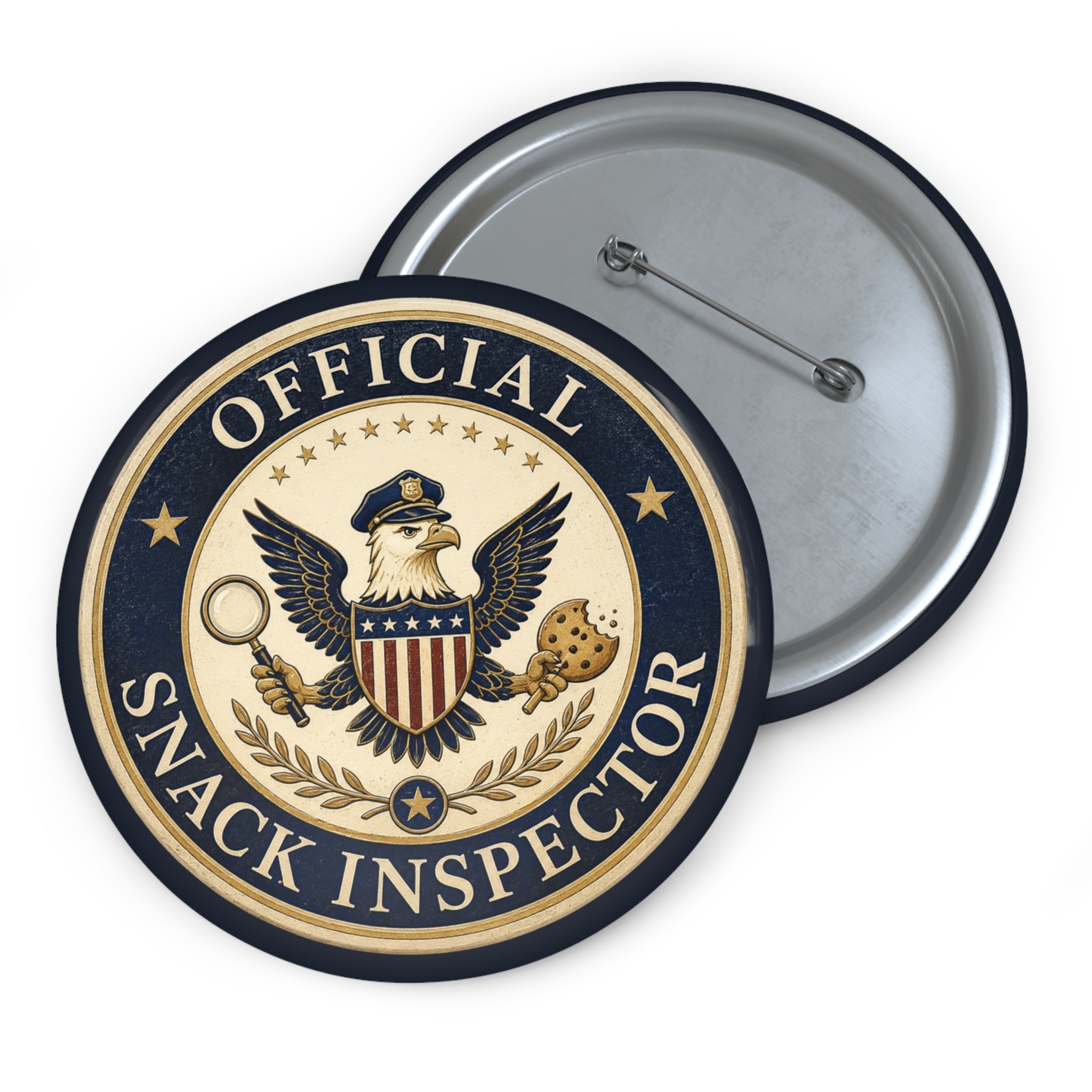Official Snack Inspector Pinback Button - Buttons, Pinback - EpiAl's Shop