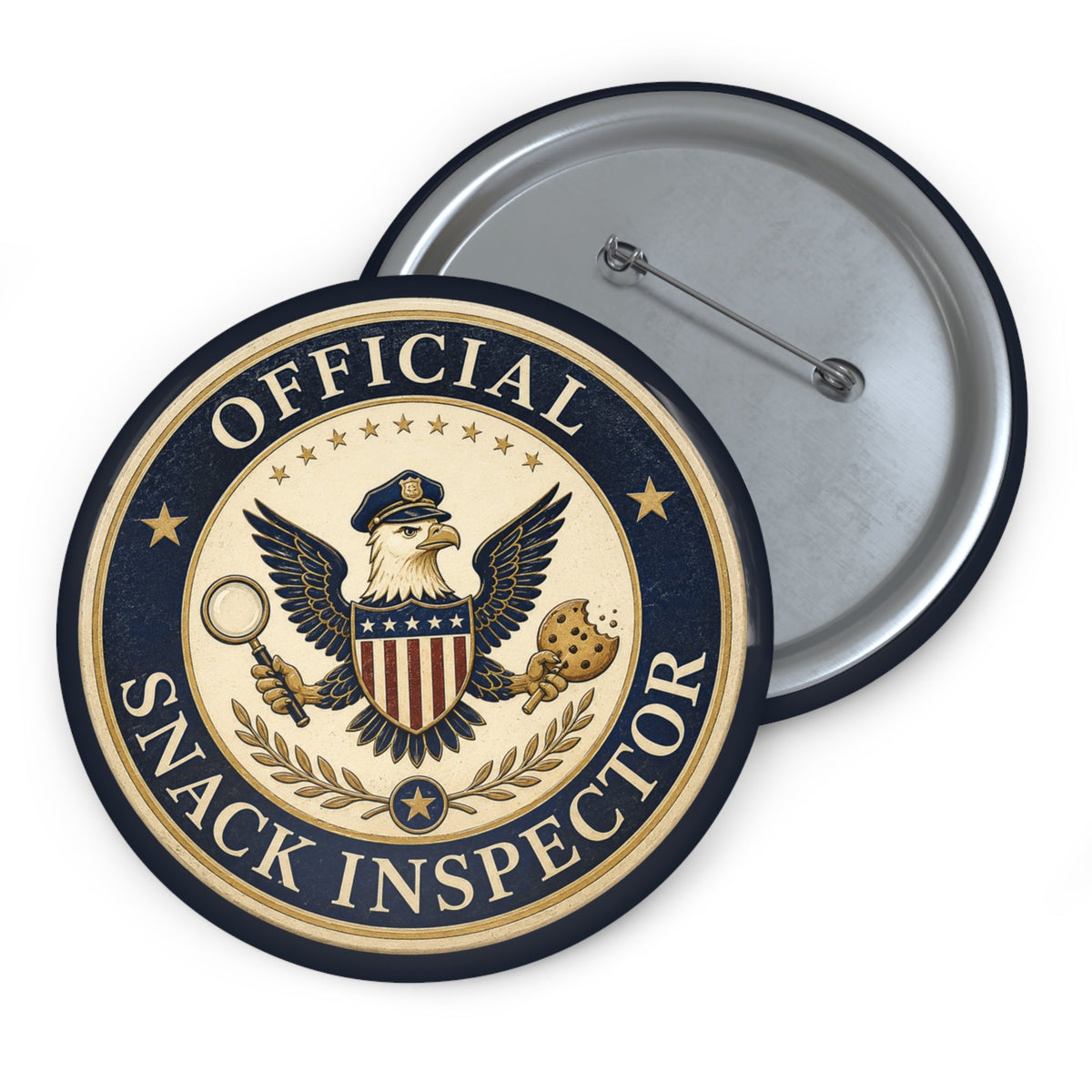Official Snack Inspector Pinback Button - Buttons, Pinback - EpiAl's Shop
